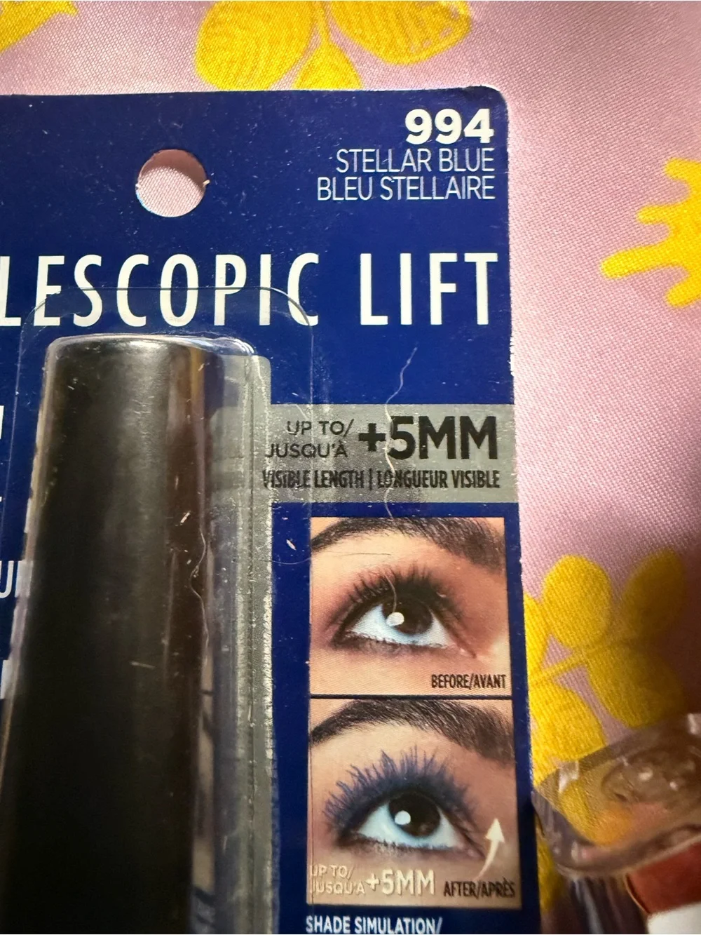L'Oreal Telescopic Lift Mascara with Peach Glowing Lip Gloss and Nude Lipstick